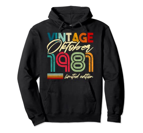 1981 cumpleaños diseño para mujeres, hombres cumpleaños octubre 1981 Sudadera con Capucha