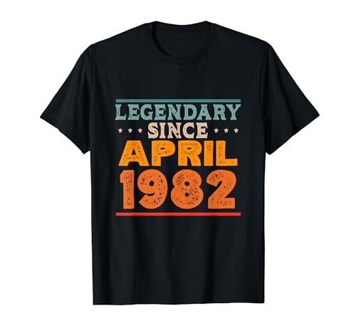 Legendary desde abril de 1982 impresionante fiesta de cumpleaños retro Camiseta
