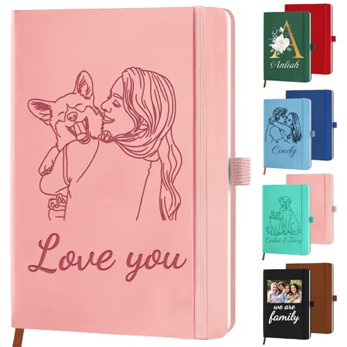 STREADVE Libreta Personalizada Cuaderno A5 Personalizado con Foto Logo Imagen Libreta Tapa Dura...
