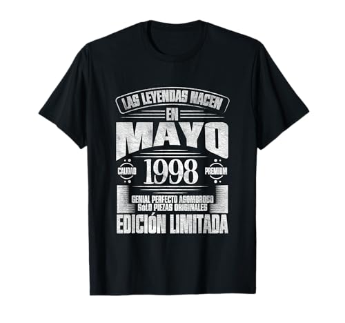 Las Leyendas Nacen en Mayo de 1998-28 Años Cumpleaños Camiseta