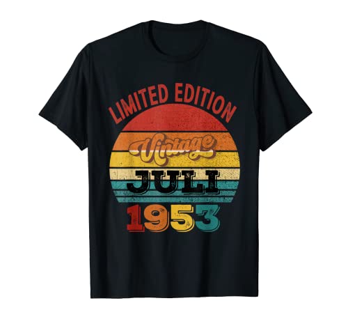 70 cumpleaños hombre 70 años edición limitada julio 1953 Camiseta