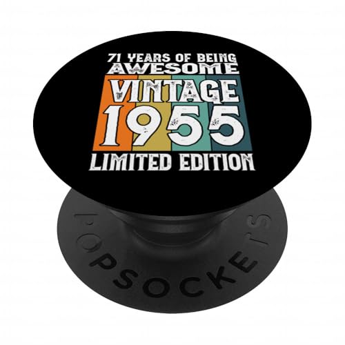Legendario Desde 1955 Edición Limitada 71 cumpleaños PopSockets PopGrip Adhesivo