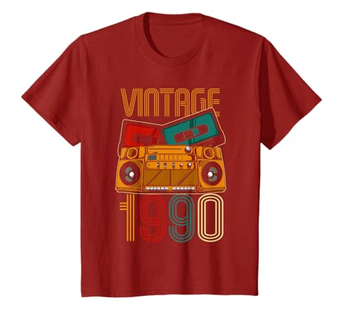 32 Cumpleaños Hombre Mujer 32 Años Vintage 1990 Camiseta