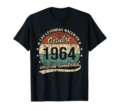 Las Leyendas Nacen En Octubre 1964 Hombre o Mujer Retro Camiseta
