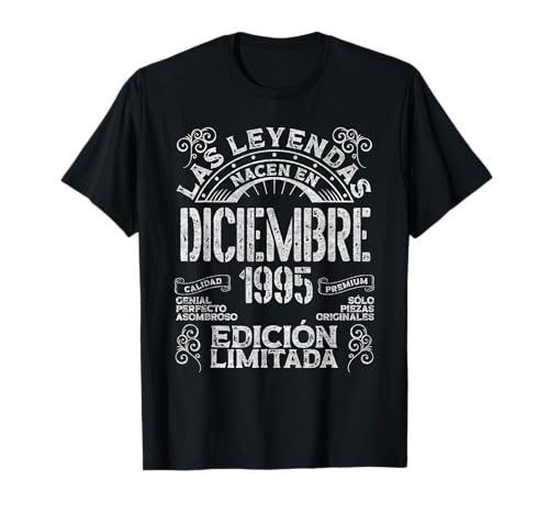 Las Leyendas Nacen En Diciembre 1995 31 Años Cumpleaños Camiseta