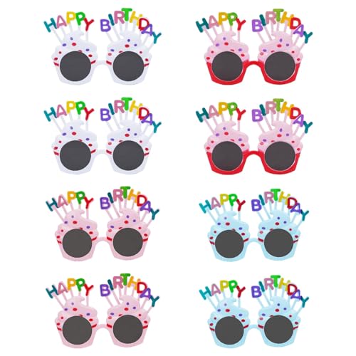 Minnhua 8 Piezas Gafas de Fiesta para Cumpleaños Gafas Happy Birthday Gafas de Sol CumpleañOs...