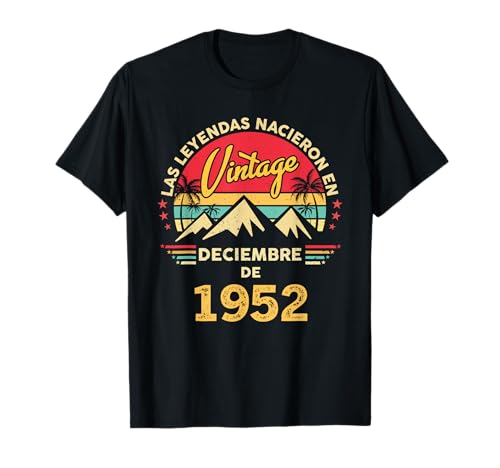 73 Años Cumpleaños Vintage Nacido En Diciembre 1952 Camiseta