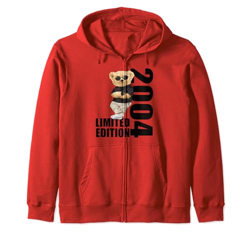 Edición limitada 2004 Oso Cumpleaños 2004 Vintage 2004 Sudadera con Capucha