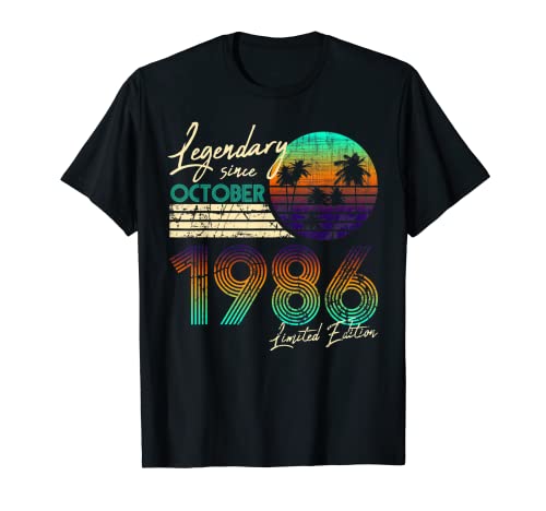 Legendario de cumpleaños desde octubre de 1986 Camiseta