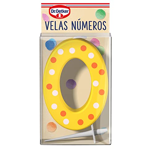 DR. OETKER Velas Número 0, Vela de Cumpleaños Para Personalizar Tartas, Cupcakes o Bizcochos -...