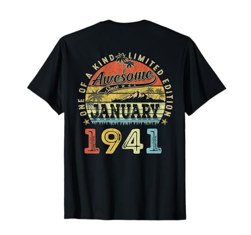 (ON Back) 85 Edición Limitada 1941 enero 85 cumpleaños Camiseta