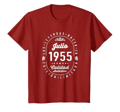 67 años Cumpleaños Las Leyendas nacen en Julio de 1955 Camiseta