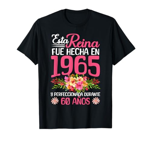 60 Años Regalo de Cumpleaños Mujer Hecha En 1965 60 Años Camiseta