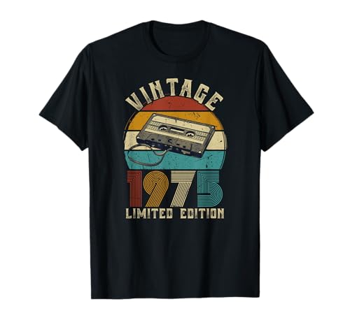 1975 vintage cumpleaños retro edición limitada hombres mujer regalo Camiseta