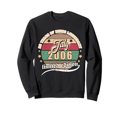 20 Cumpleaños Julio 2006 Vendimia 20 años Legendary Sudadera