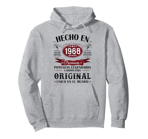 Cumpleaño 57 Años Hombre Hecho en 1968 Vintage Regalo Sudadera con Capucha
