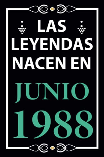 Las leyendas nacen en Junio 1988: Regalo de cumpleaños perfecto para hombre y mujer de 33 años I...