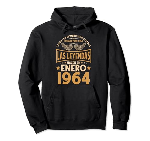 Cumpleaños Hombre Regalos Las Leyendas Enero 1964 Sudadera con Capucha