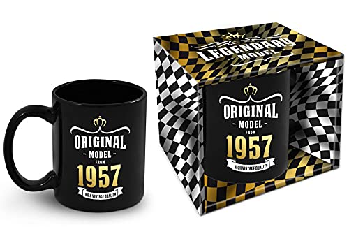 Bombo Taza de cumpleaños con año de nacimiento 1957