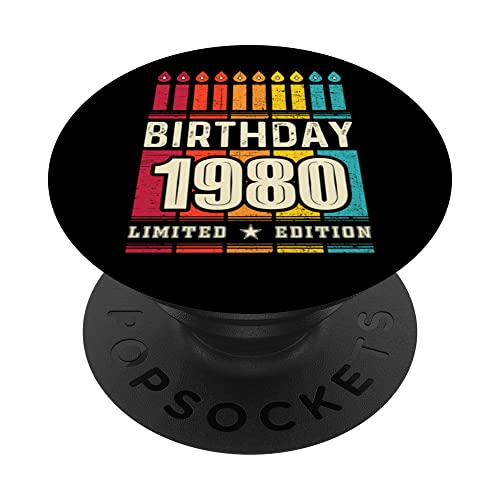 1980 Popsocket para teléfono edición limitada 1980 cumpleaños 1980 PopSockets PopGrip...
