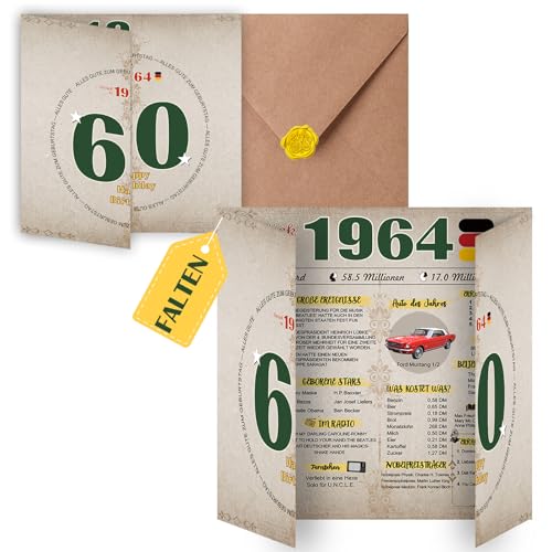 Sugeru Tarjeta de cumpleaños especial 70 con sobre, regalo de la vendimia de 1954, 70 cumpleaños,...