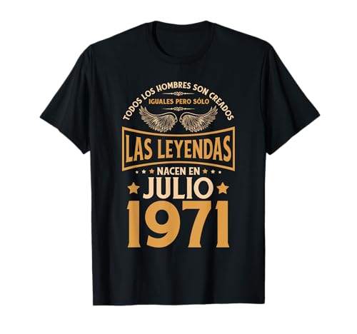 Cumpleaños Hombre Regalos Las Leyendas Julio 1971 Camiseta