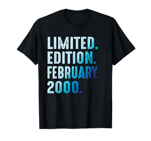Febrero 2000 Año 2000 Cumpleaños 2000 Edición Limitada Camiseta
