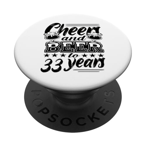 33 cumpleaños 33 cumpleaños hombre 33 cumpleaños papá PopSockets PopGrip Adhesivo