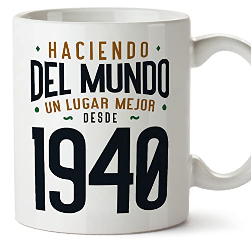 MUGFFINS Tazas 1940 Cumpleaños - En Español - Haciendo del Mundo un Lugar Mejor - 11 oz / 330 ml -...