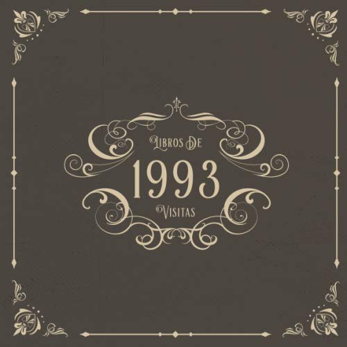 1993 Libros de Visitas: Libros de visitas para fiestas de cumpleaños de estilo vintage para que la...