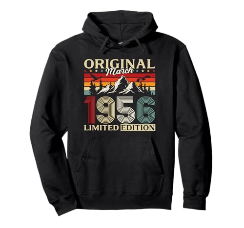 70 cumpleaños Hombre Mujer Regalo Marzo 1956 Sudadera con Capucha