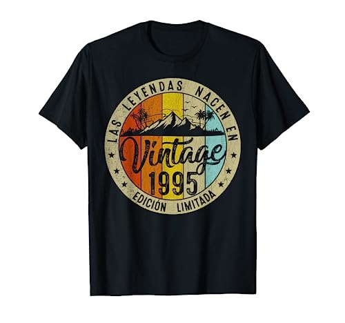 28 años cumpleaños hombre mujer vintage 1995 Regalo Camiseta