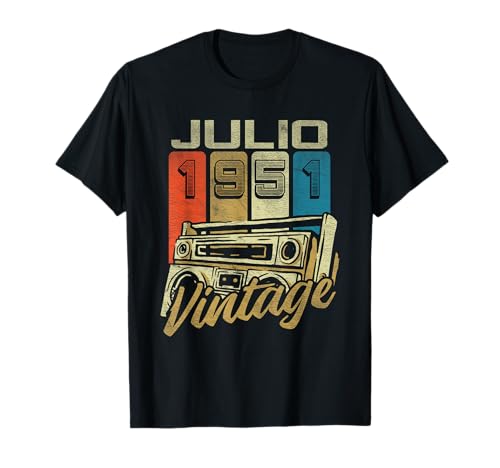 Julio 1951 Vintage - 74 Años Regalo Cumpleaños Hombre Camiseta