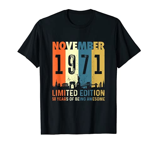 50 Edición limitada, hecha en noviembre de 1971 50 cumpleaños Camiseta