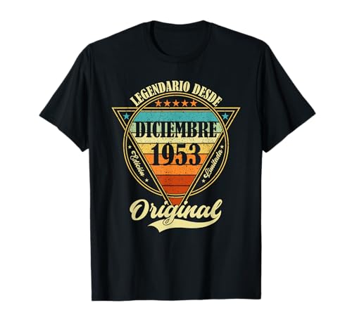 72 cumpleaños Nacido en Diciembre de 1953 Vintage 72 años Camiseta
