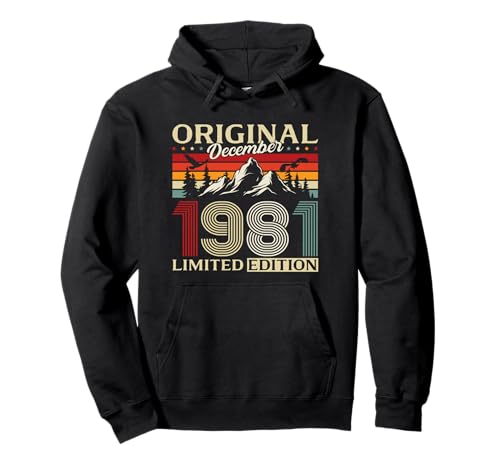 44 cumpleaños Hombre Mujer Regalo Diciembre 1981 Sudadera con Capucha