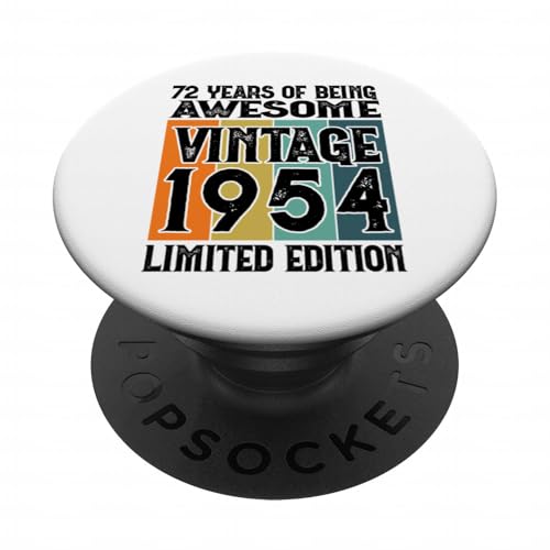Legendario Desde 1954 Edición Limitada 72 cumpleaños PopSockets PopGrip Adhesivo