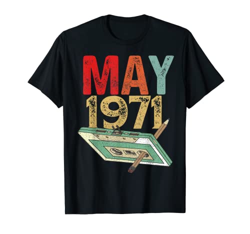 Th Retro Vintage Mayo 1971 50 Cumpleaños Fiesta Camiseta