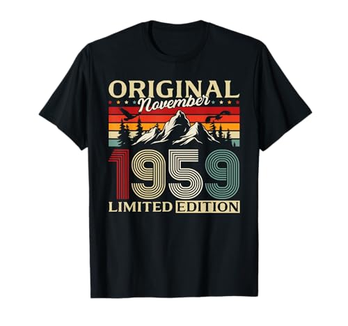 66 cumpleaños Hombre Mujer Regalo Noviembre 1959 Camiseta