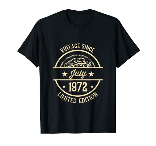Vintage de cumpleaños desde julio de 1972 Camiseta