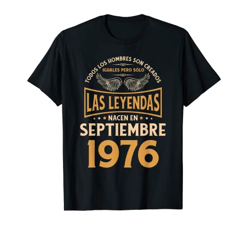 Cumpleaños Hombre Regalos Las Leyendas Septiembre 1976 Camiseta