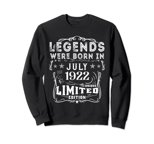 Cumpleaños Julio 1922 Edición Limitada Regalo Legend July Sudadera