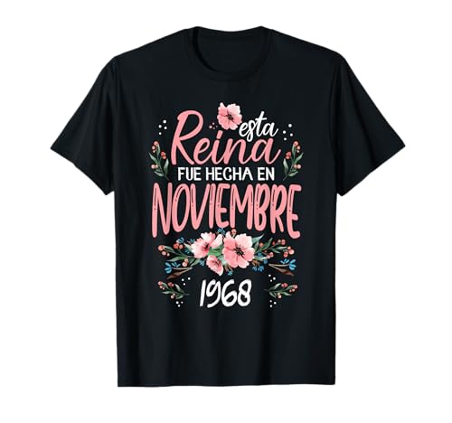 Hecha En Noviembre 1968 Mujer Regalo 58 Años Cumpleaños Camiseta