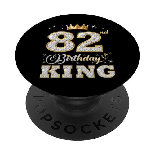 Fiesta de cumpleaños número 82 del Rey de 82 años para él PopSockets PopGrip Adhesivo