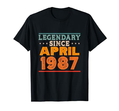 Legendary desde abril de 1987 impresionante fiesta de cumpleaños retro Camiseta