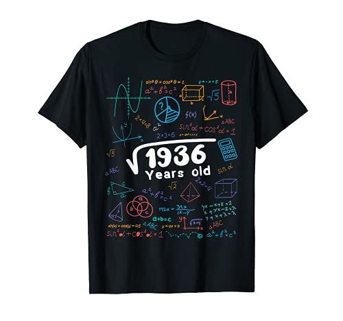 44 años de edad hombres mujeres 44 cumpleaños regalo cuadrado raíz de 1936 Camiseta