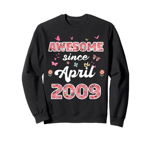 Impresionante Desde Abril 2009 Flores 2009 Abril Cumpleaños Sudadera