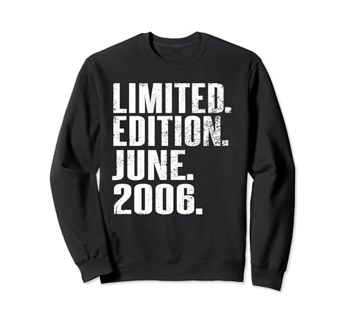 Junio 2006 regalo I 18 cumpleaños 18 años hombre mujer Sudadera