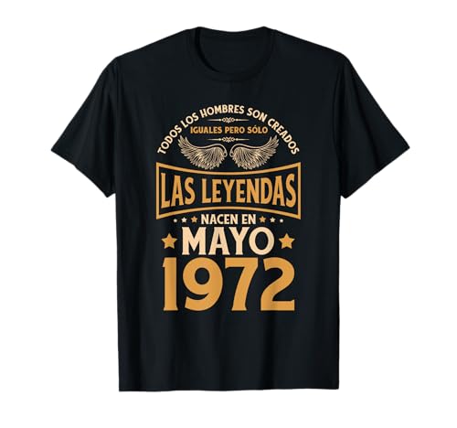 Cumpleaños Hombre Regalos Las Leyendas Mayo 1972 Camiseta