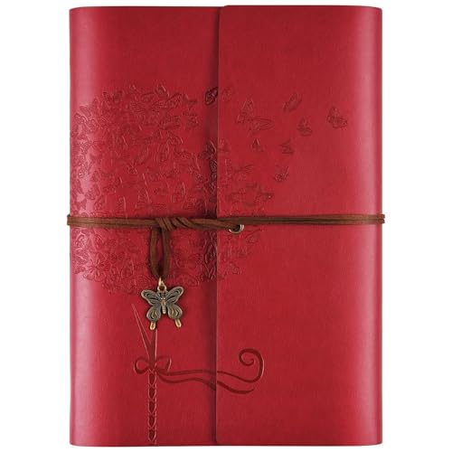 Diario de cuero, Cuaderno recargable para mujeres y niñas, libretas bonitas libreta pequeña diario...